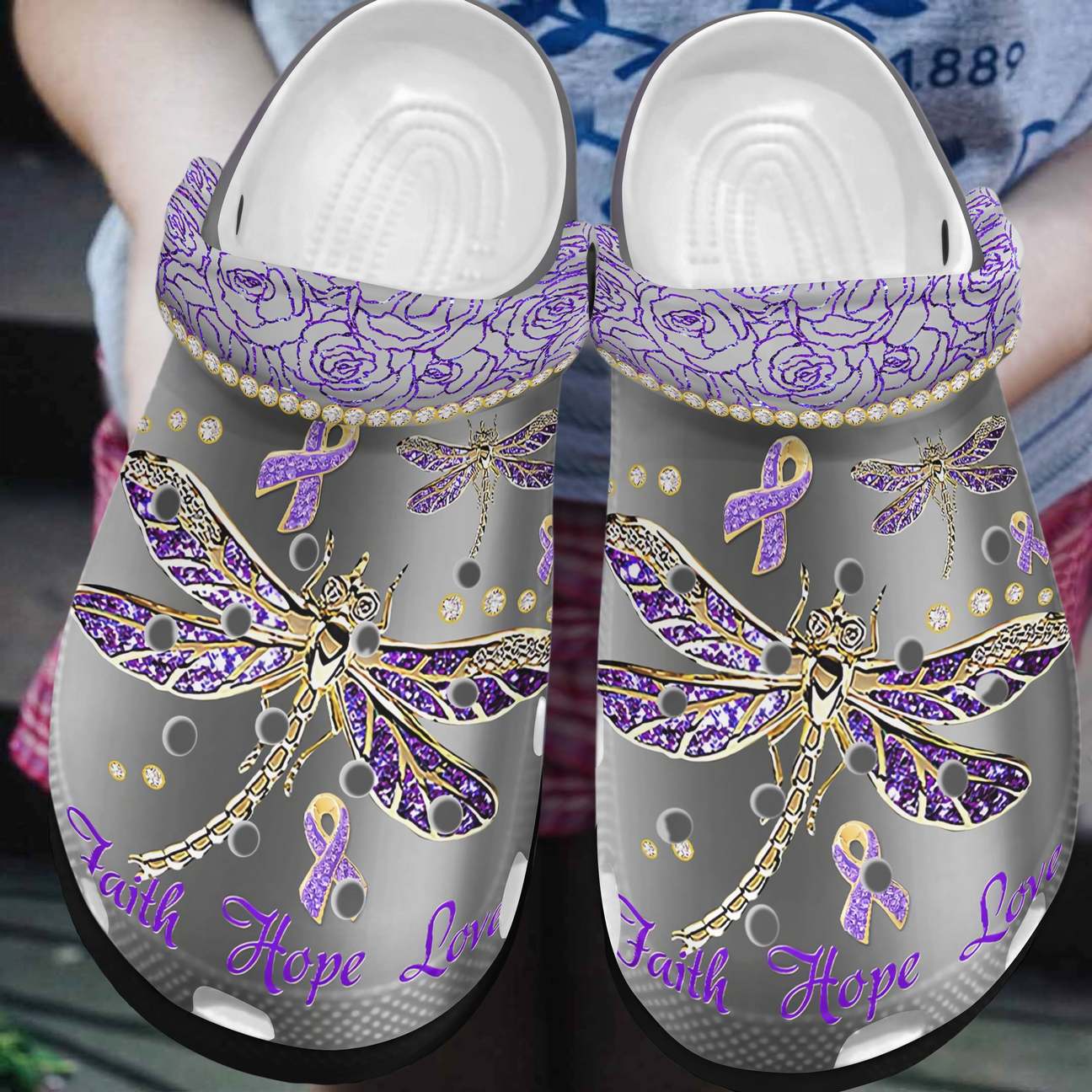 Cystic Fibrosis Personalized Clog, Custom Name, Text, Color, Number Fashion Style For Women, Men, Kid, Print 3D Faith Hope Love