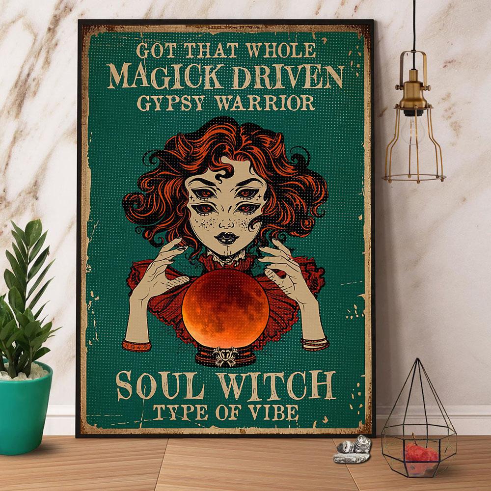 Witch Soul Witch Type Of Vibe Halloween Canvas Poster Wall Art