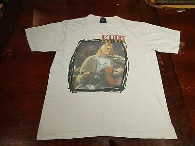 Vintage Kurt Cobain Nirvana Dumb Lyrics  T Shirt Black Giant Tag Rare 7017