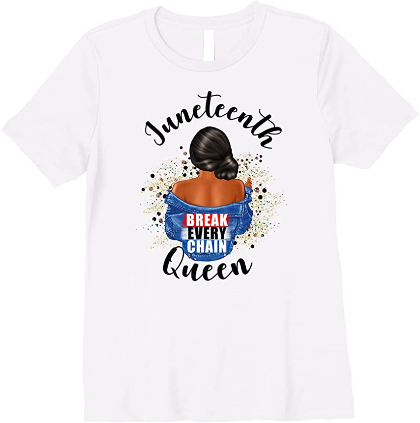 Womens Juneteenth Queen African American Girl Woman Mom Mum Premium T-Shirt