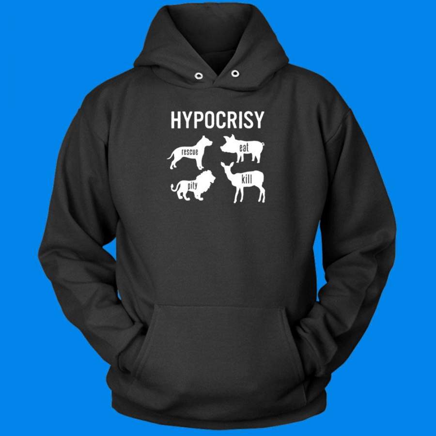 Speciesism Hypocrisy Vegan Vegan Vegan Animal Cow Animal Rights Men’S Hoodie