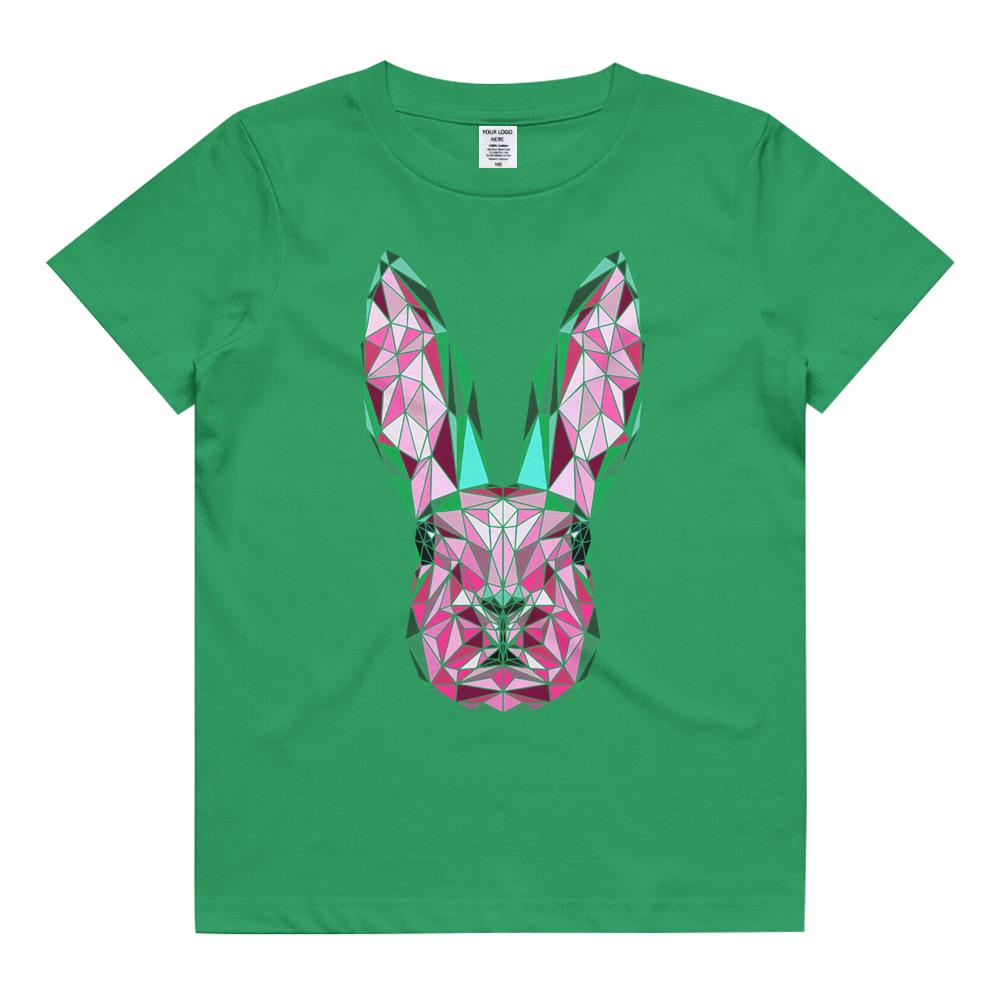 Bunny Easter Day Geometric Rabbit April Kids T Shirt