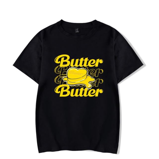 2021 New Albumn Butter Bts T Shirt Butter T-Shirts K Pop Bangtan Boys Girls And Boys Sleeve Type Tops