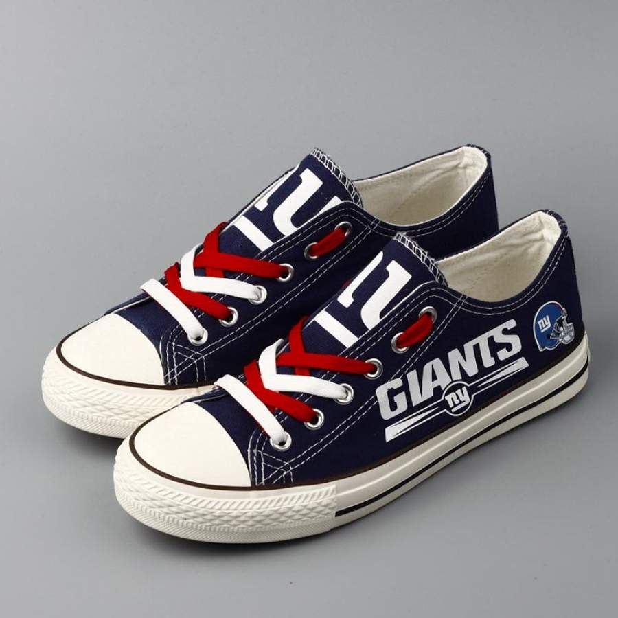 New York Giants Men’s Shoes Low Top Canvas Shoes