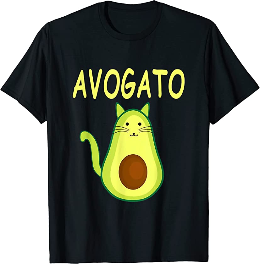 Avogato Funny Cat Avocado Kawaii Kitten Vegan Cinco De Mayo T-Shirt