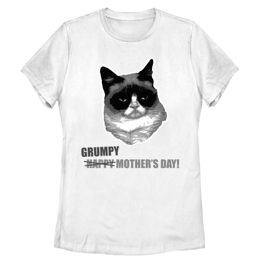 Grumpy Cat Women’s Mother’s Day  T Shirt White