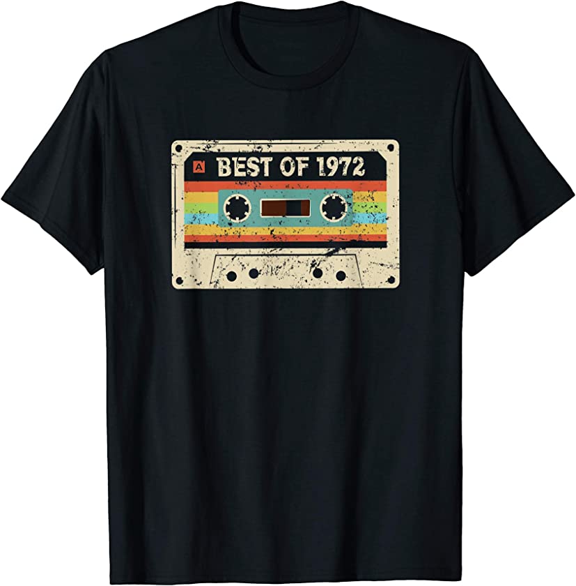 Best 1972 Vintage 49 Years Old 49th Birthday Gift Men Women T-Shirt