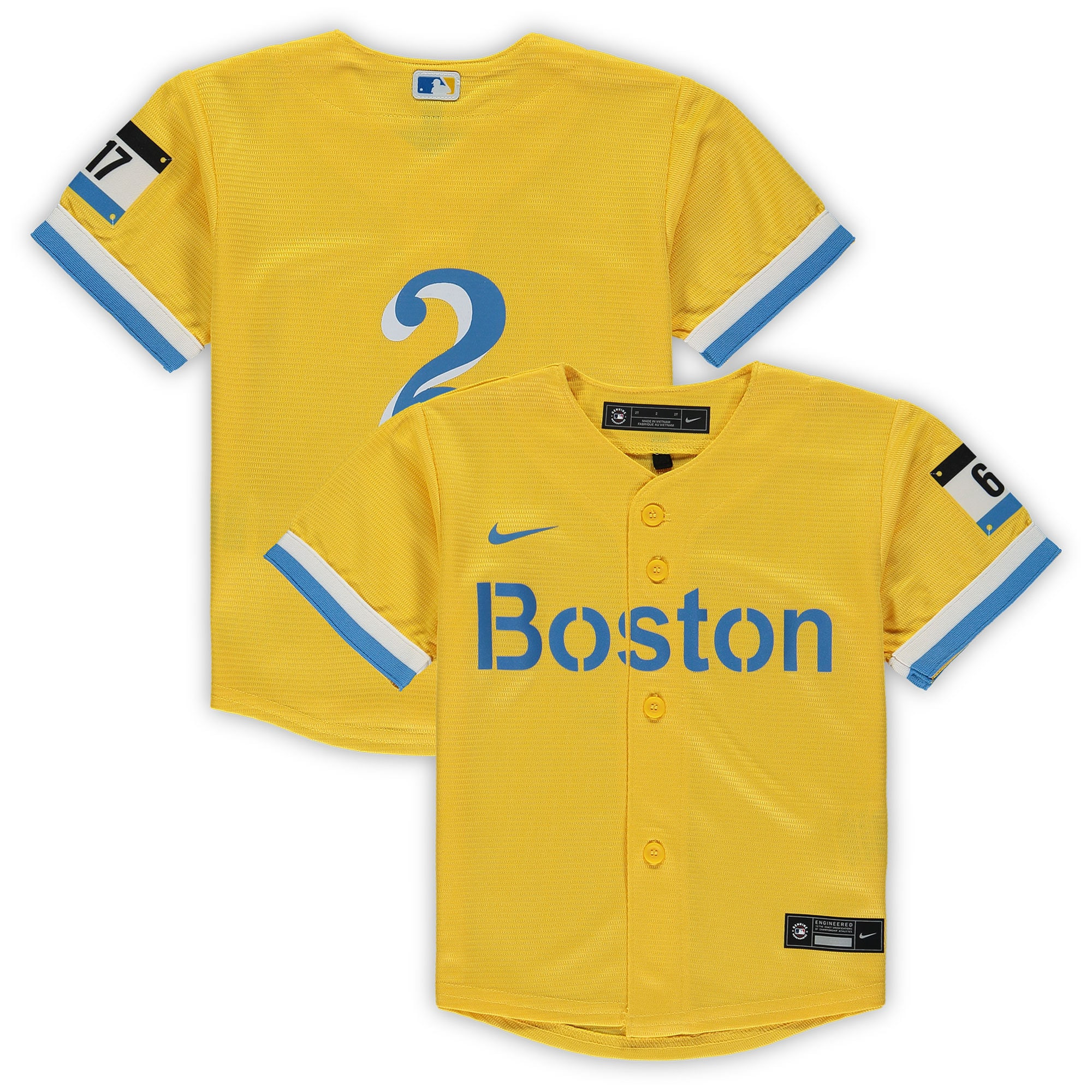 Xander Bogaerts Boston Red Sox Toddler City Connect Replica Player Jersey – Gold MLB