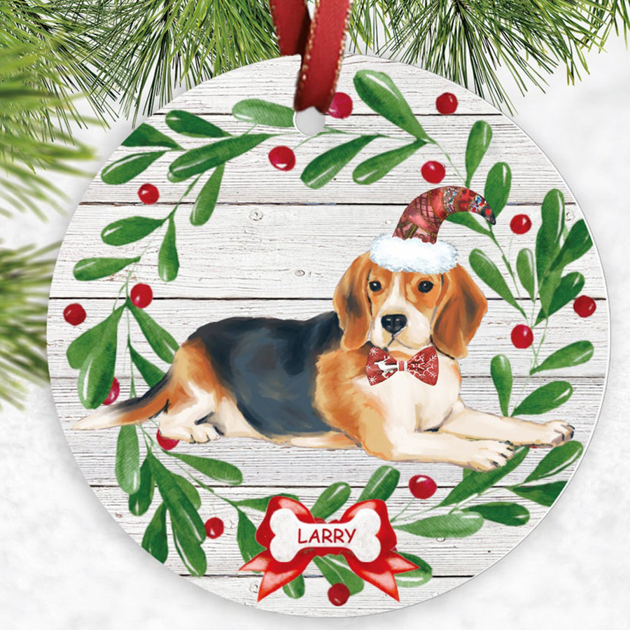 Dog Ornament , Beagle Ornament