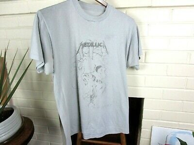 Vintage Model Metallica Pushead Zorlac Skateboard T Shirt Original M-l Gray 80s 7488