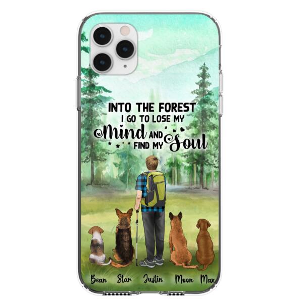Custom Personalized Solo Trekking Woods With Pets Phone Case – Upto 4 Pets – Case For Iphone And Samsung – 6Ciaj9