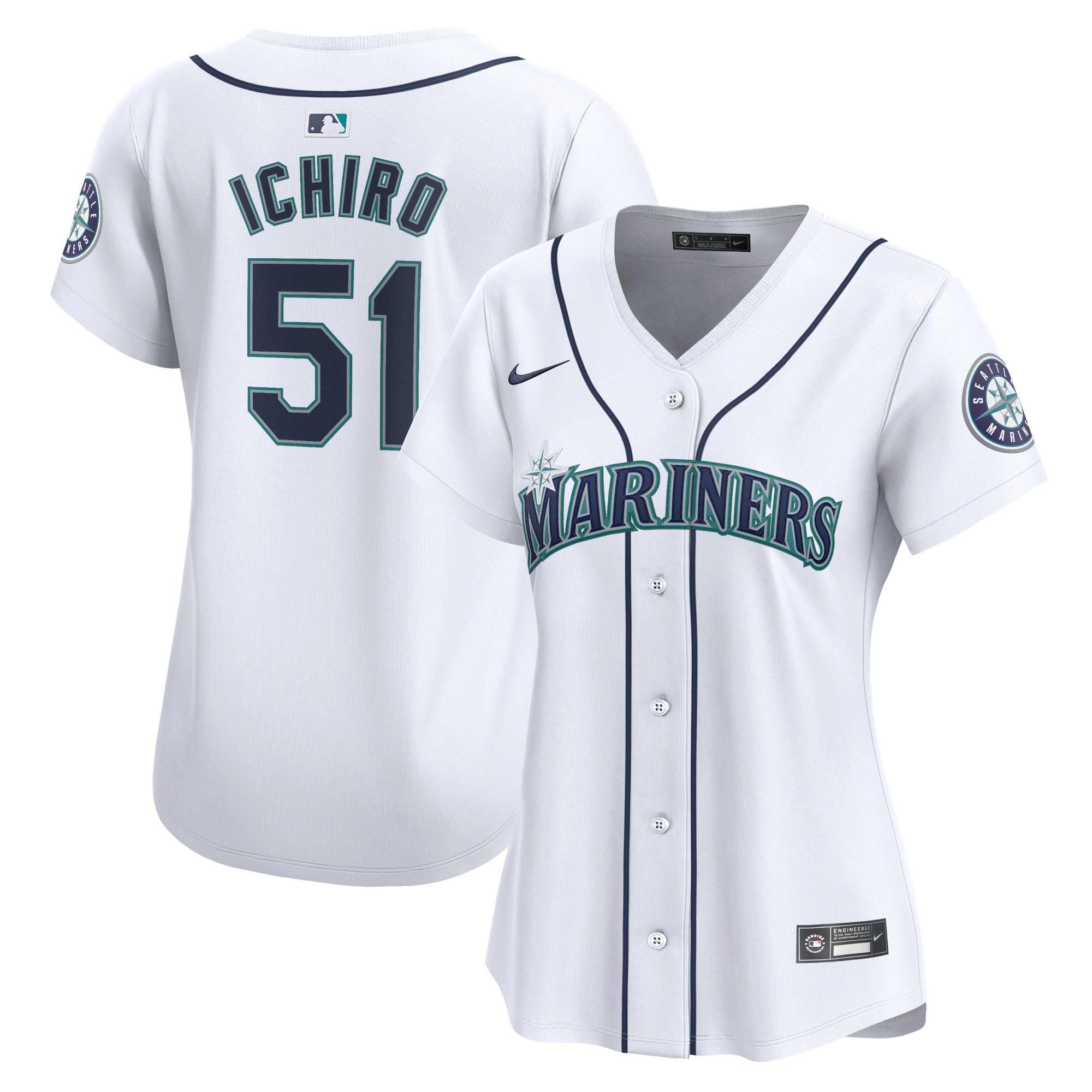 Ichiro Suzuki Seattle Mariners Women's Home Limited Player Jersey – White