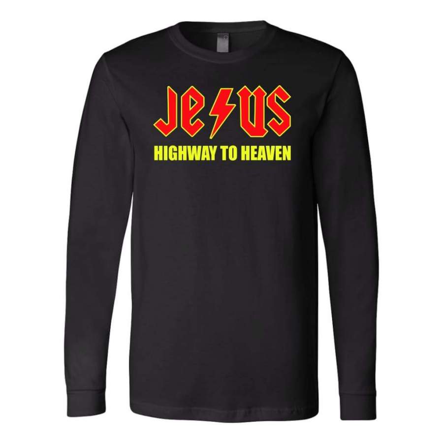 Jesus highway to heaven long sleeve t-shirt | Christian apparel