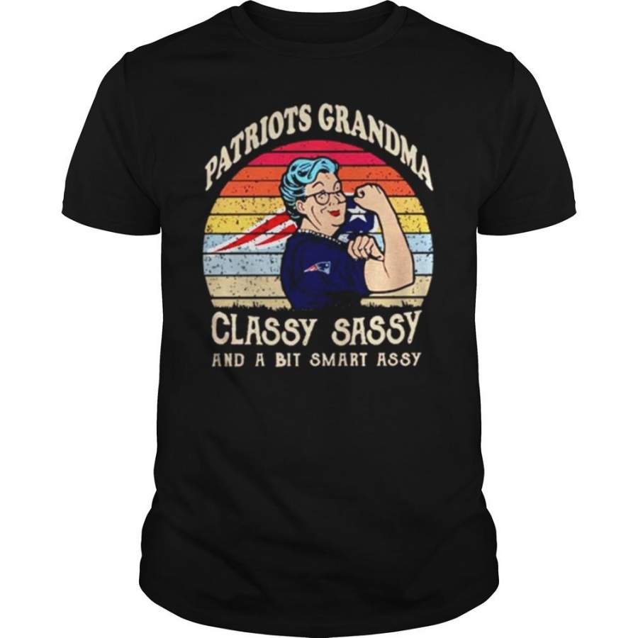 Patriots Grandma classy sassy and a bit smart assy vintage  shirt by globalteeshop