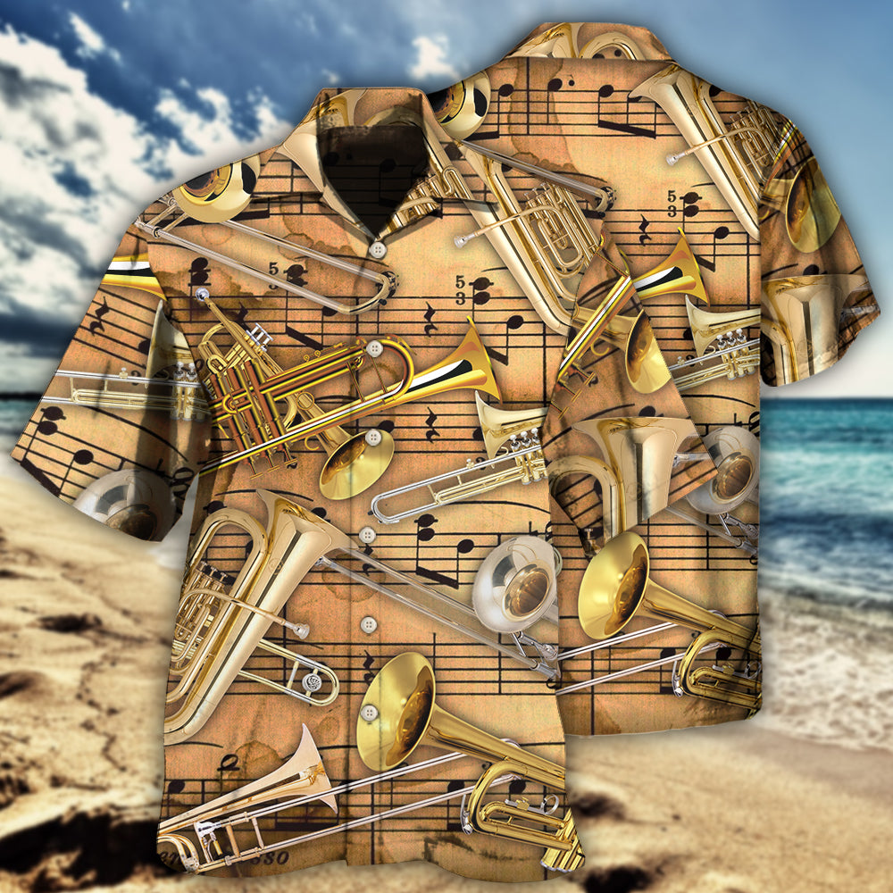 Trombone Music Style Hawaii Shirt Ha83736