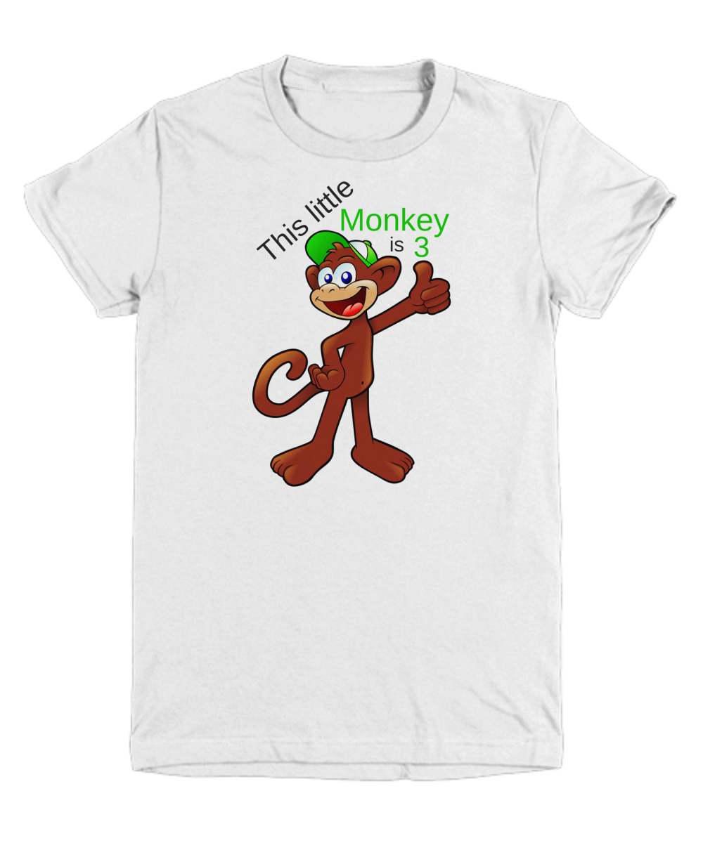 This little Monkey is 3 – t-shirt gift idea