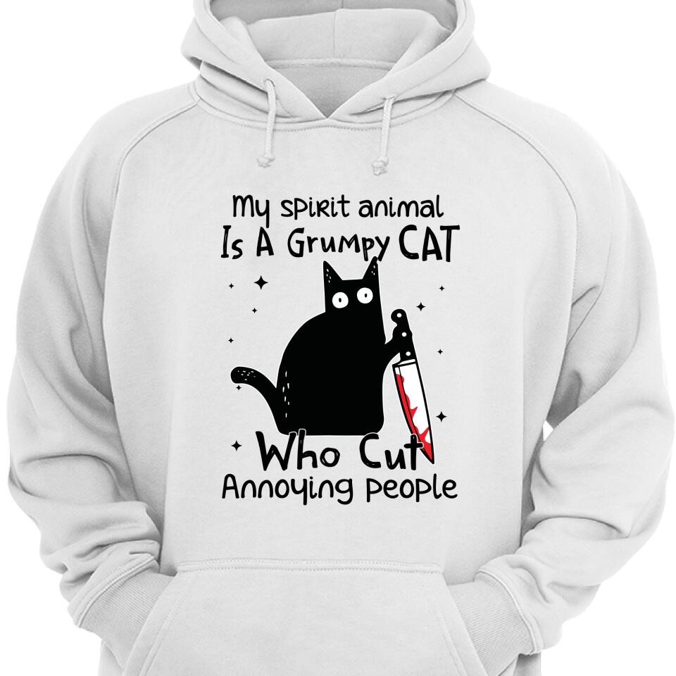 My Spririt Animal Is A Grummy Cat Lover Hoodie – Trending Personalized