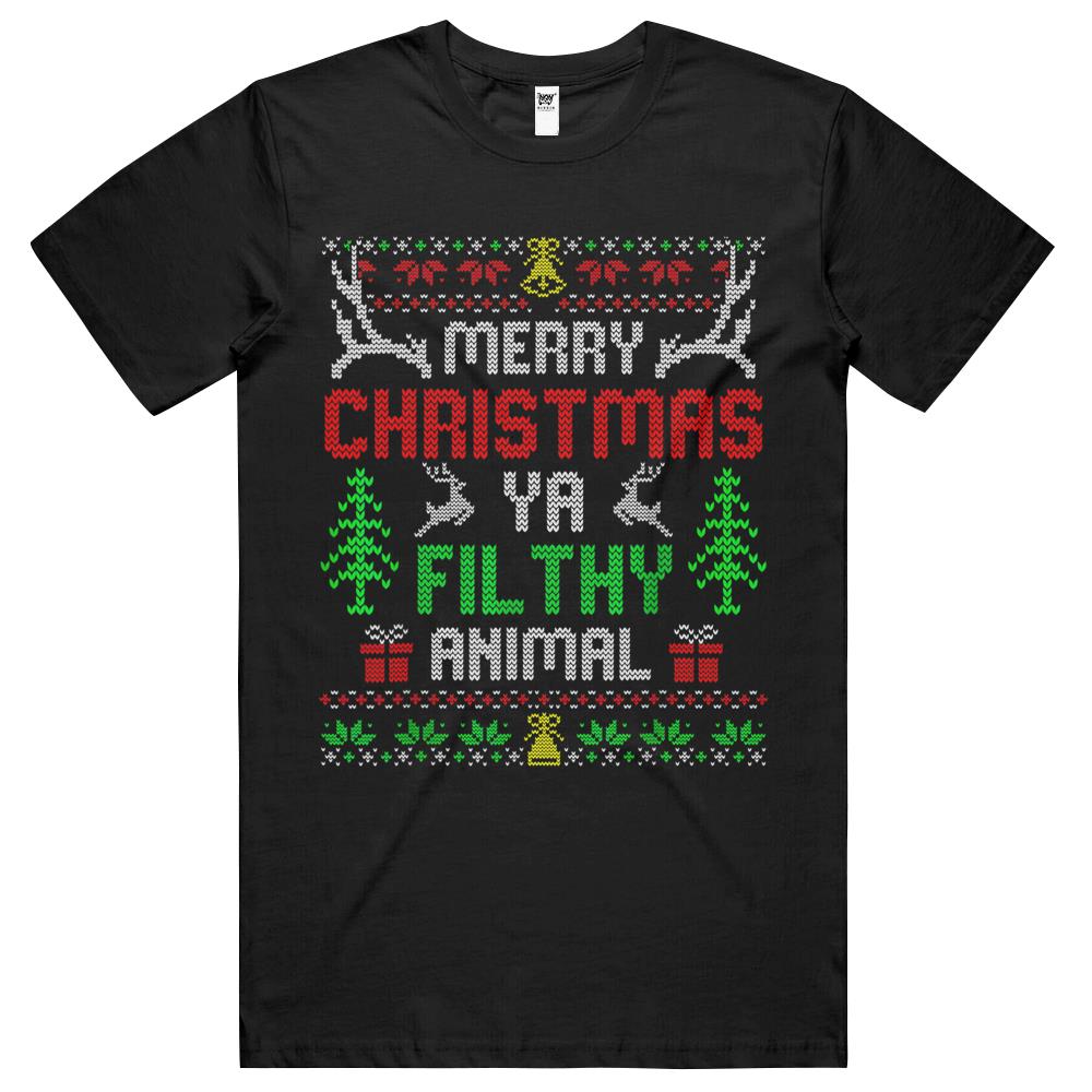 Alone At Home Movies Merry Christmas You Filty Animal Ugly T Shirts