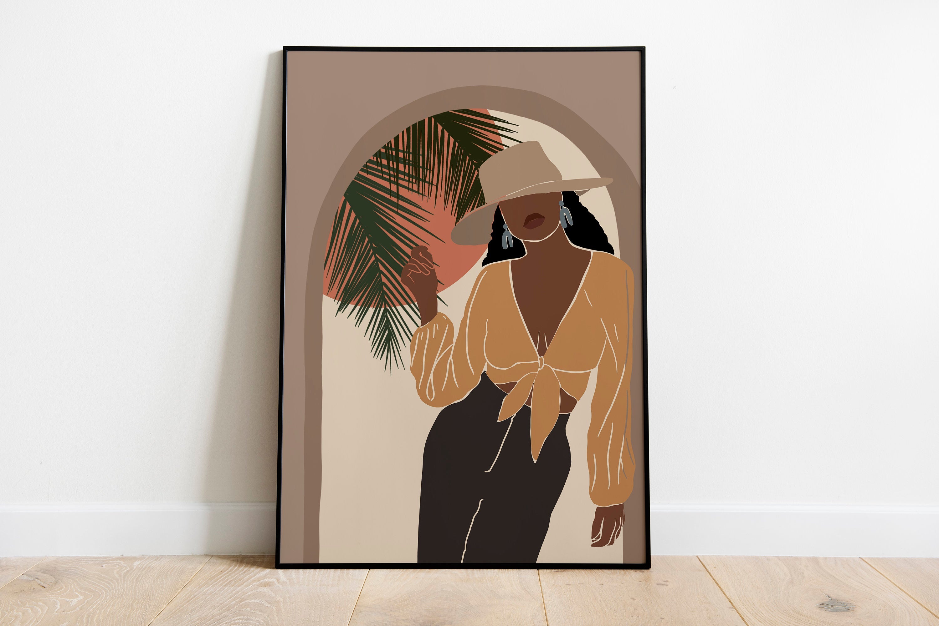 Woman Art, African American Art, Woman Print, Wall Art, Black Girl, Black Woman Poster Art, Afro Wall Decor.