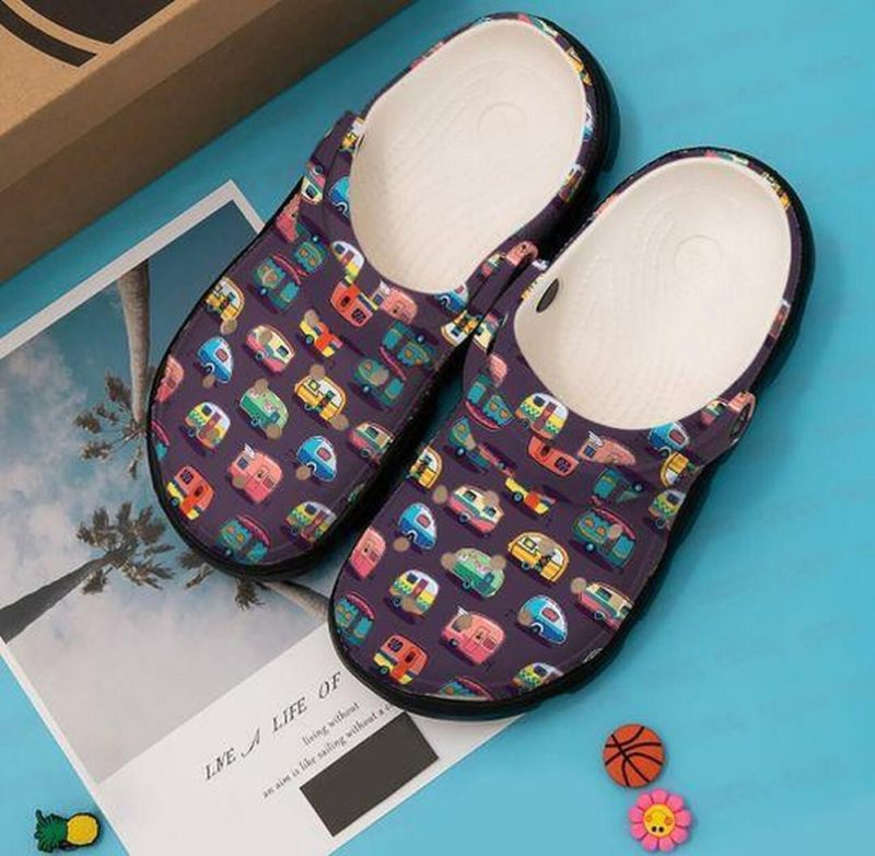 Camping Camper Van Car 15 Personalized Gift For Lover Rubber clog Shoes Comfy Footwear