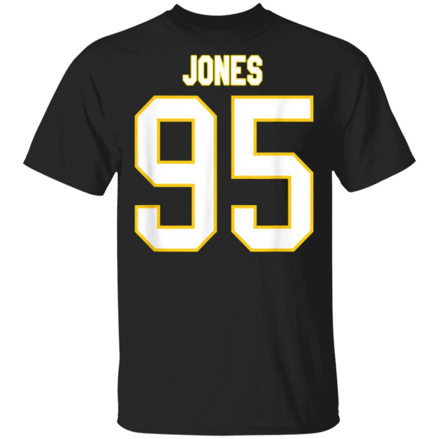 Jones 95 Number Ninety Five  Kansas City Football Red TShirt