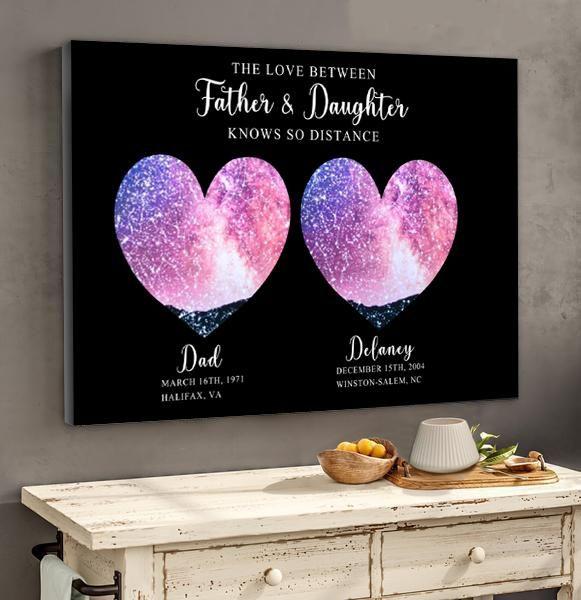 Personalized Star Sky The Love Between Father And Daughter Poster Gift For Dad