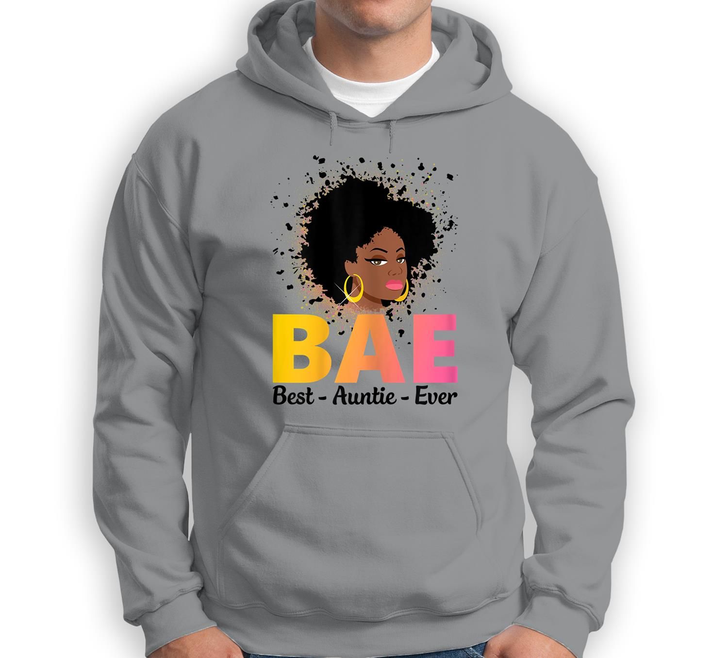 Womens Cute African American Women BAE Best Auntie Ever Gift Sweatshirt & Hoodie