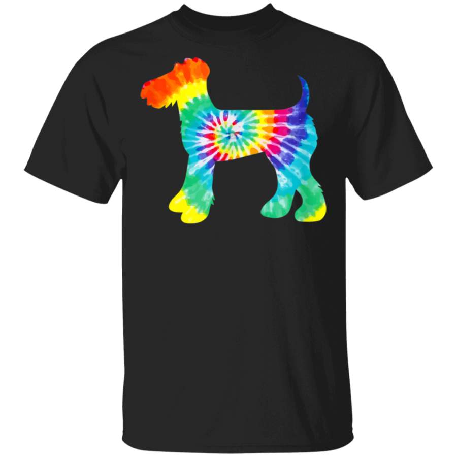 Tie Dye Airedale Terrier  Hippie Dog Mom Retro Gift TShirt