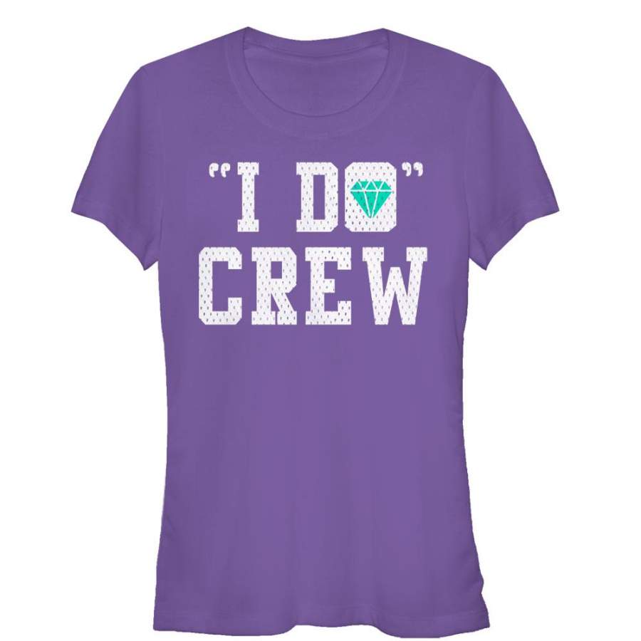 CHIN UP Junior’s I Do Crew  T Shirt Purple S