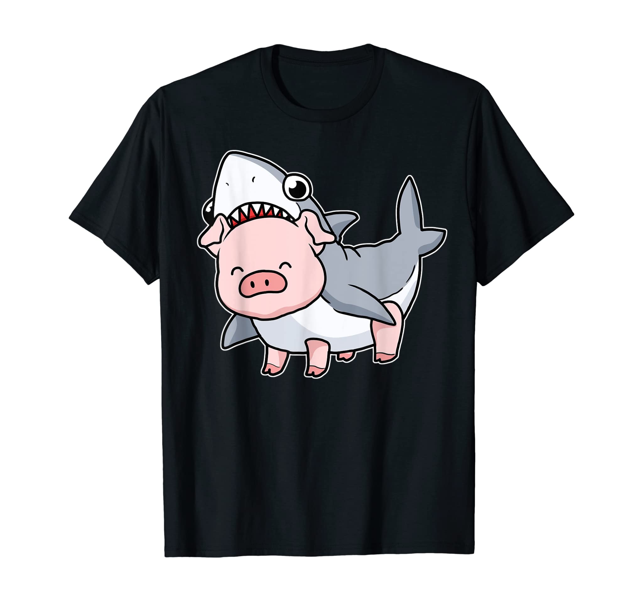 Cute Pig Shirt Women Shark Costume Pig Gift Kids Swine Pig T-Shirt