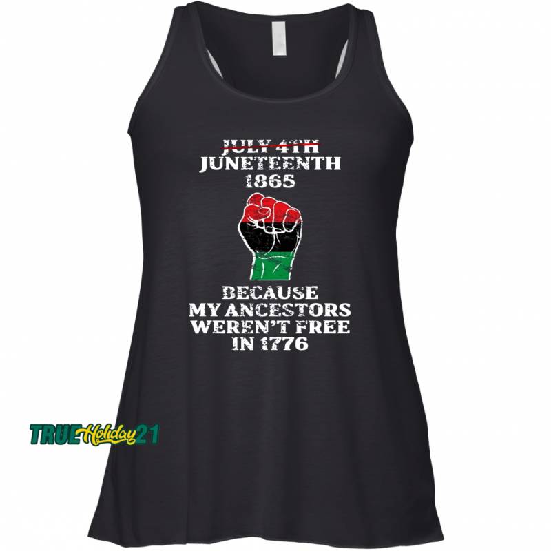 Vintage Juneteenth Ancestors Black African American Flag Pride Women’s Tank Top