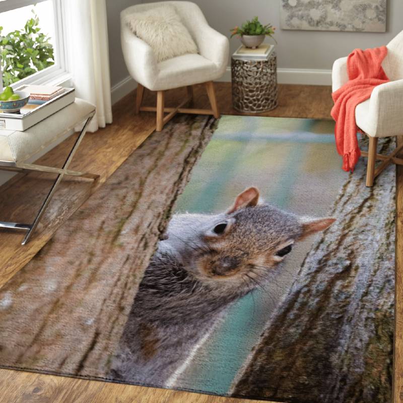 squirrel v tree – Animals Area Rug Carpet