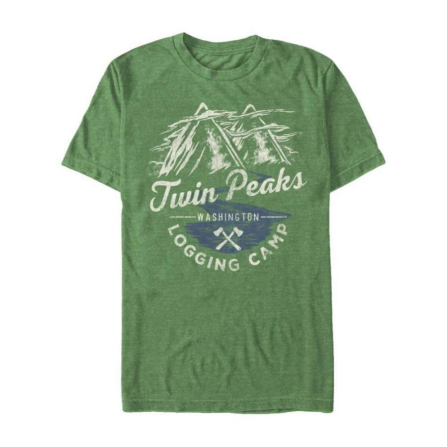 Twin Peaks Men’s Logging Camp  T Shirt Kelly Heather