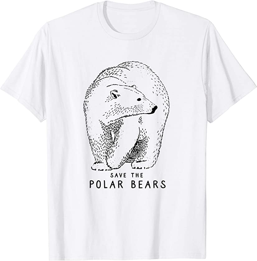 Save the Polar Bears Gift – Endangered Arctic Animal Lover T-Shirt