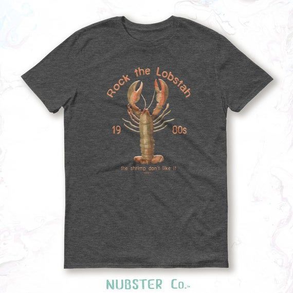 Rock The Lobstah Cute 80S Inspired Funny Shirt Rock The 80S The Clash Rock The Casbah Punk Rock Combat Rock Food Loverlobster Shirt