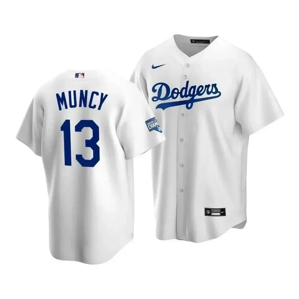 Youth Los Angeles Dodgers Max Muncy 13 2020 World Series Champions Home Jersey White