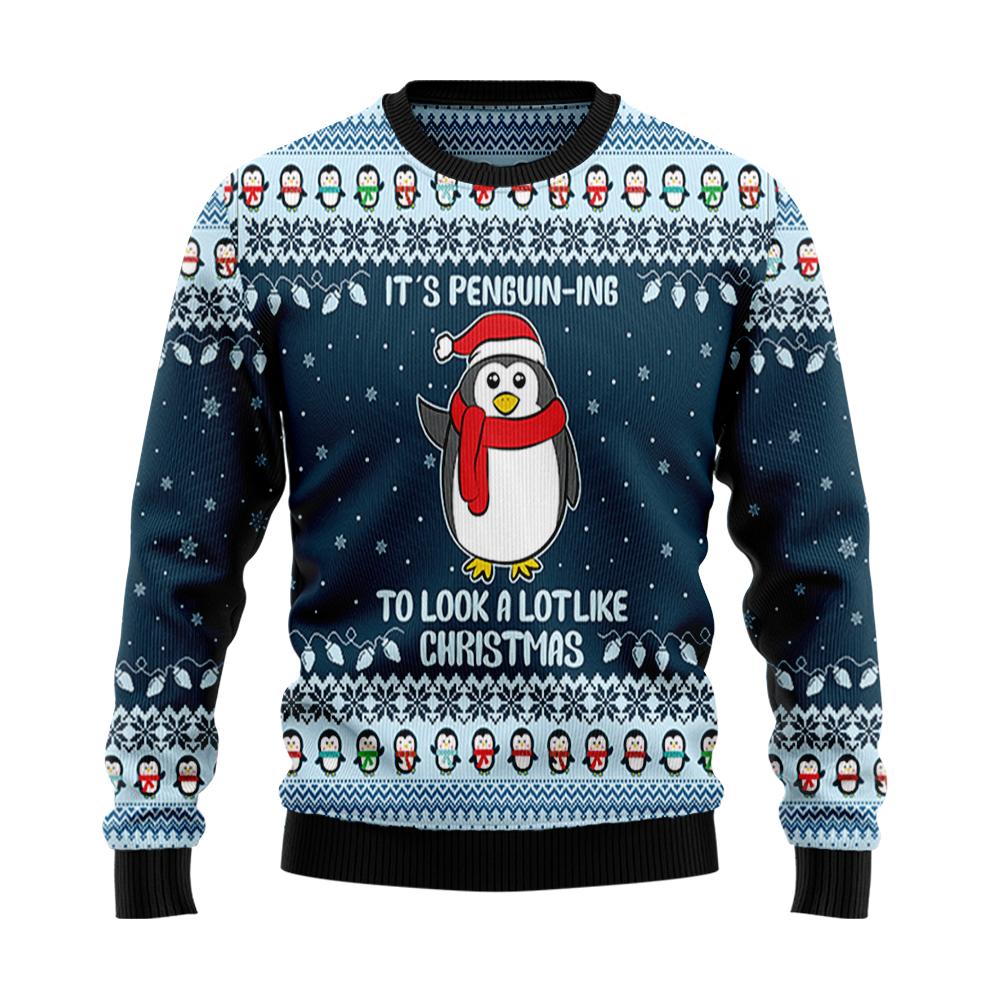 It’S Penguin-Ing 9Basic Christmas Sweater