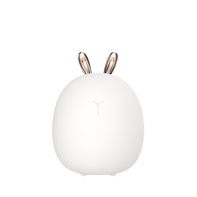 Led Carton Deer Rabbit Silicone Night Light Touch Rechargeable Christmas Atmosphere Lamp Light Children Baby light alx