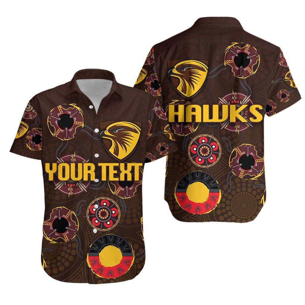 Hawthorn Hawaii Shirt Hawks Indigenous Brown Ha22994