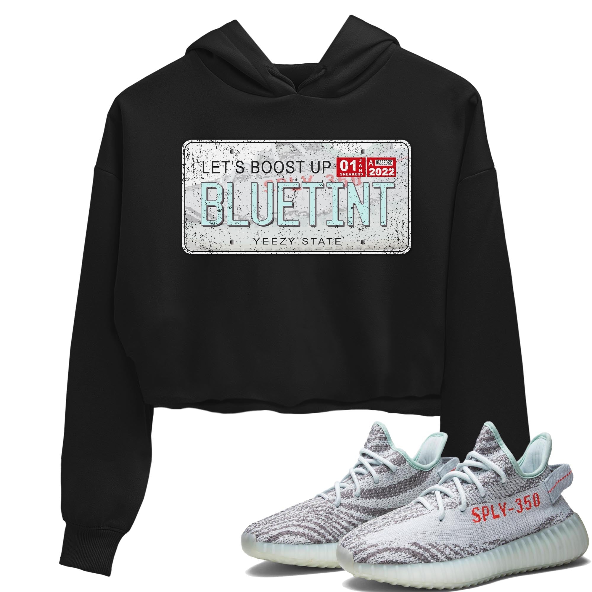 Yeezy Plate Crop Hoodie – Yeezy 350 V2 Blue Tint