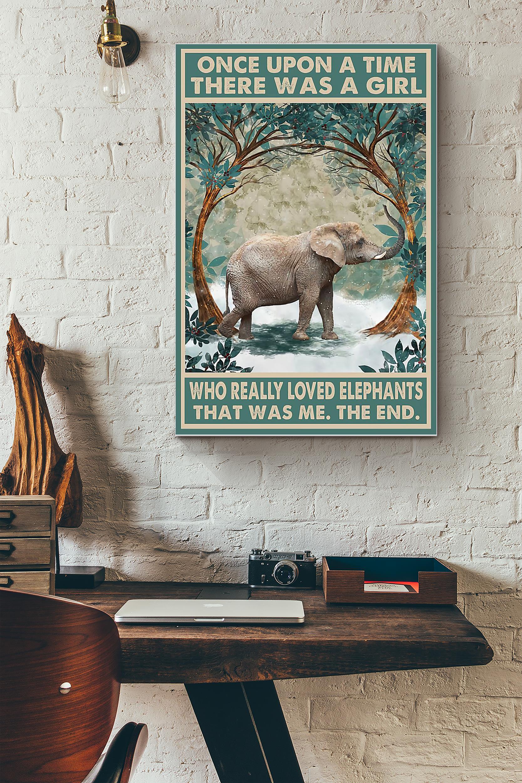 There Was A Girl Who Really Loved Elephants (Unframed) Poster