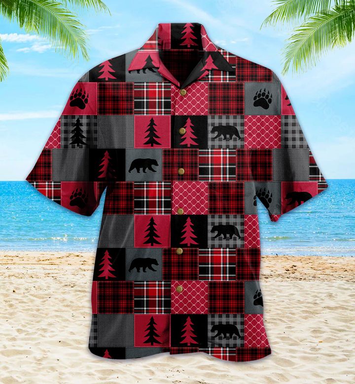 Boulder Bear Red Hawaii Shirt Ha64934