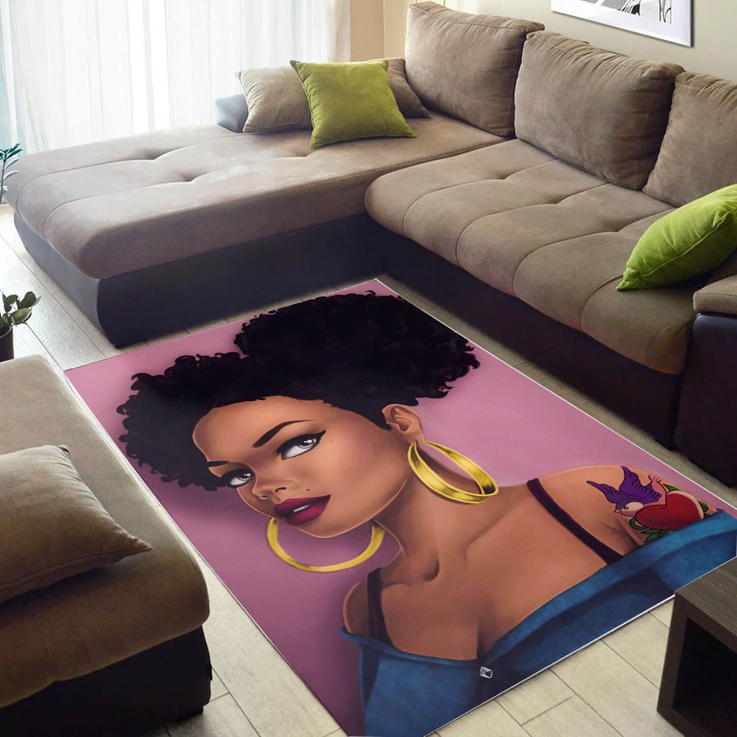 Afrocentric Area Rugs Pretty Afrocentric Lady African Style Rug Modern Afrocentric Decor WBG30350