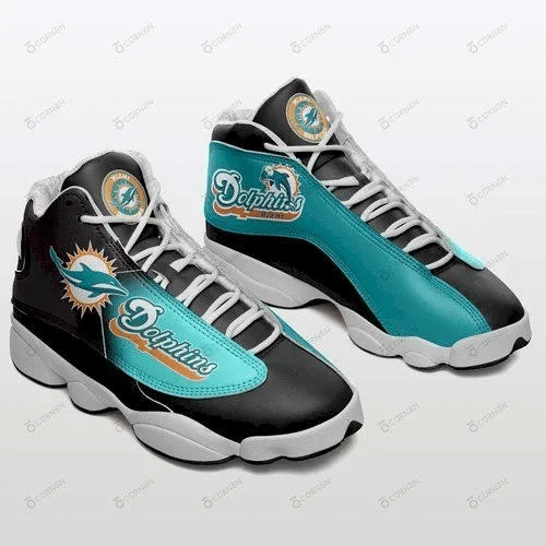 Miami Dolphins Air Jd13 Sneakers Custom Sports Runing Shoes Jordan