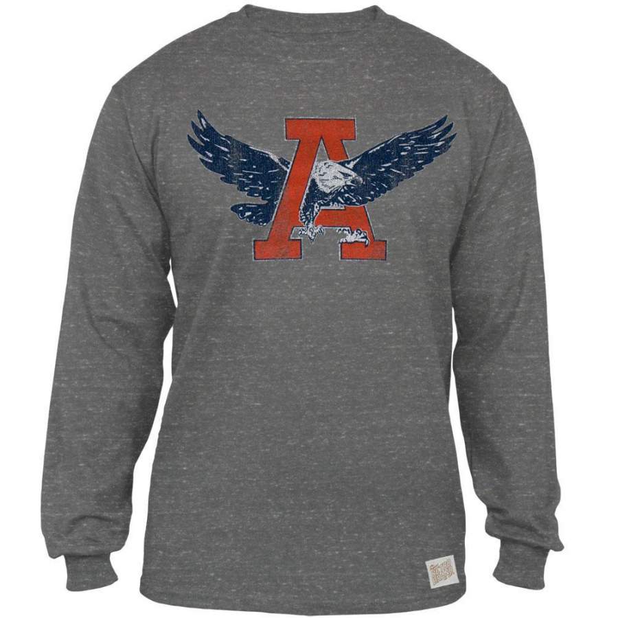 Auburn Tigers – Giant A War Eagle Tri-Blend Adult Long Sleeve T-Shirt