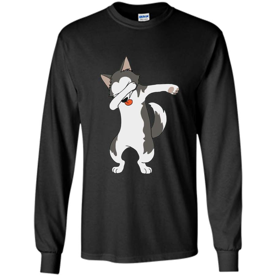 Dabbing Husky Dacing Puppy Dogs Adopt Rescue Gift Shirt t-shirt