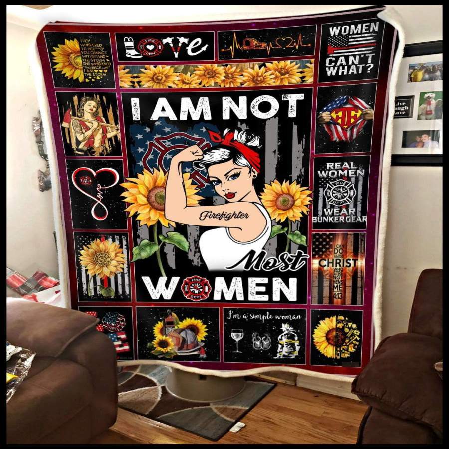 Blanket Gift For Firefighter I’m A Simple Women