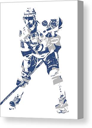 Steven Stamkos Tampa Bay Lightning Pixel Art 3 Joe Hamilton Canvas Print