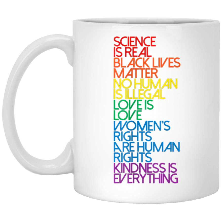 Science is Real Black Lives Matter 11 oz. White Mug