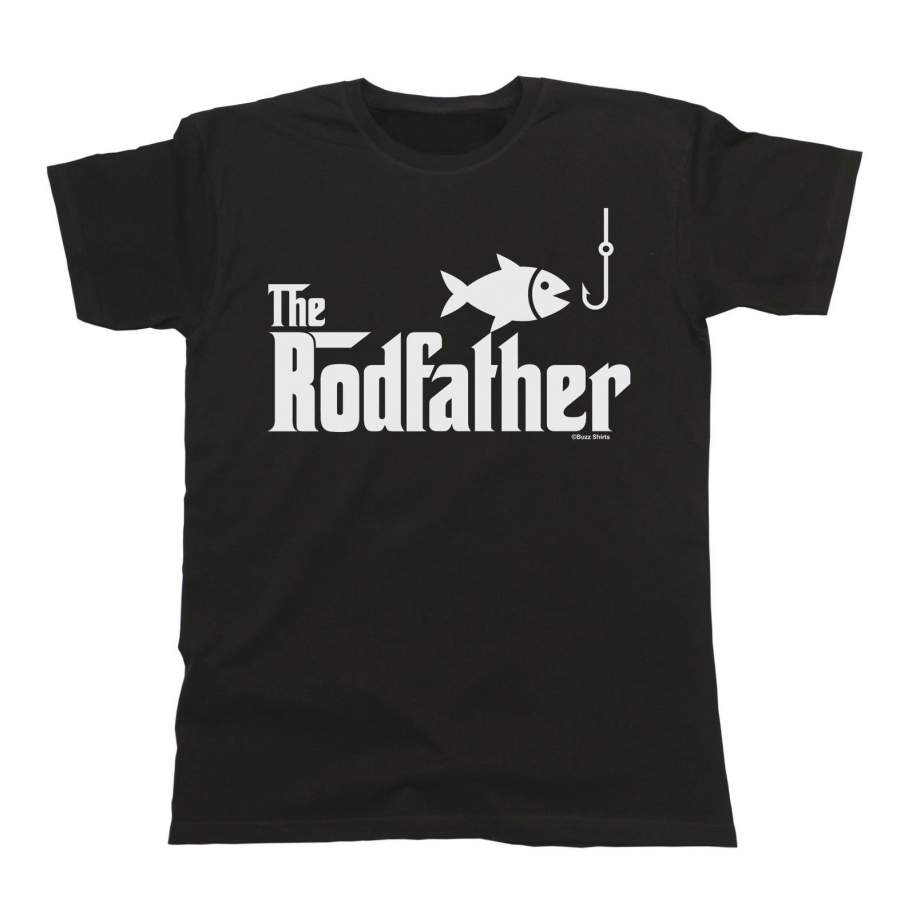 The Rodfather T-Shirt Mens Fit Fishing Fisherman Gift